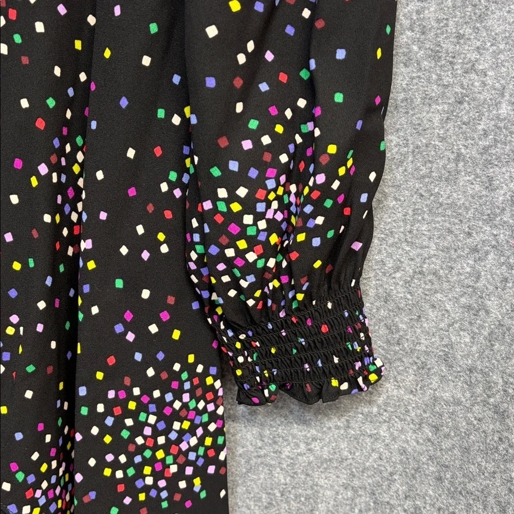 kate spade new york Confetti Pop Dress Size 2 Smocked Ruffle Tiered Colorful